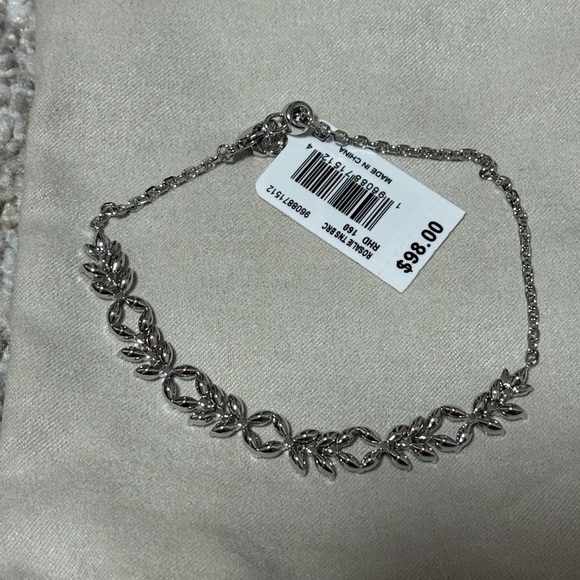 NWT Kendra Scott Rosalie Silver Tennis Bracelet in White Cubic Zirconia - Picture 6 of 8